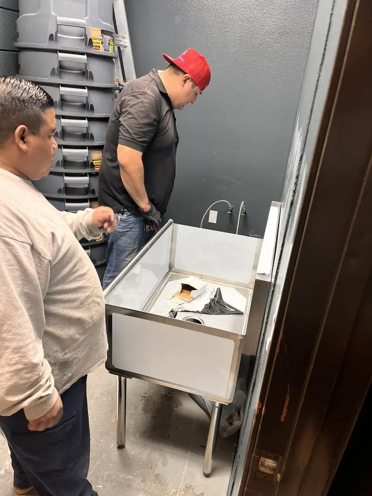 Commercial plumbing and sink installation in Brownsville